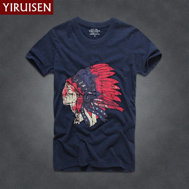Mens T Shirts Fashion 2017 YiRuiSen Brand Men Short Sleeve T Shirt Men Casual 100% Cotton Tshirt Tops Camisetas Hombre Camisa