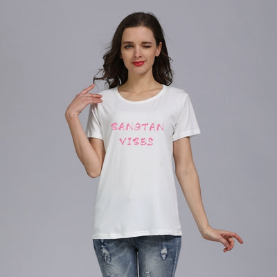 Kpop BTS Bangtan Boys Women T shirts 2018 New Arrivals Summer Short Sleeved bts T-shirt Women Tshirt Tee shirt K-pop Accessories