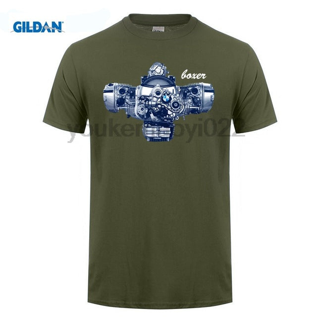 GILDAN Boxer Engine R1200GS RT 1200 GS R Adventure R1200RT R1200R navy tshirt 9799 bmw t shirt hot sale tshirt 1200 GS t shirt
