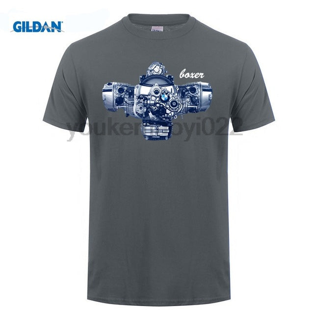 GILDAN Boxer Engine R1200GS RT 1200 GS R Adventure R1200RT R1200R navy tshirt 9799 bmw t shirt hot sale tshirt 1200 GS t shirt