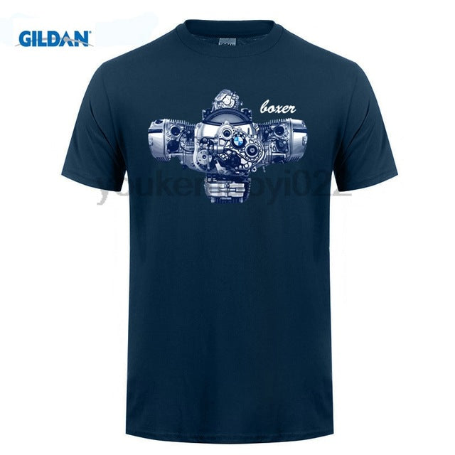 GILDAN Boxer Engine R1200GS RT 1200 GS R Adventure R1200RT R1200R navy tshirt 9799 bmw t shirt hot sale tshirt 1200 GS t shirt