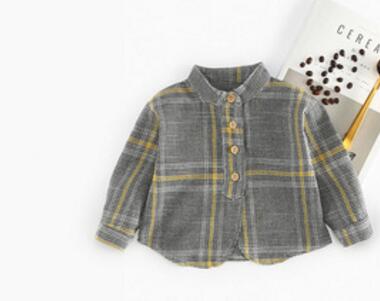 New Children's Shirt Spring Autumn 100% Cotton Striped Plaid Kid's Boys Shirt Baby Girls Clothing Soft Tops Blouses Shirts