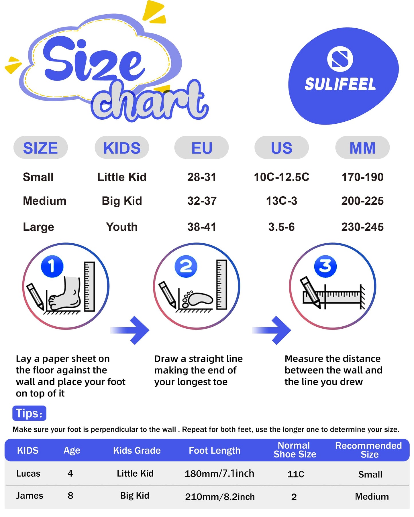 SULIFEEL Rainbow Unicorn 4 Size Adjustable Light up Roller Skates for Girls Boys for Kids Medium