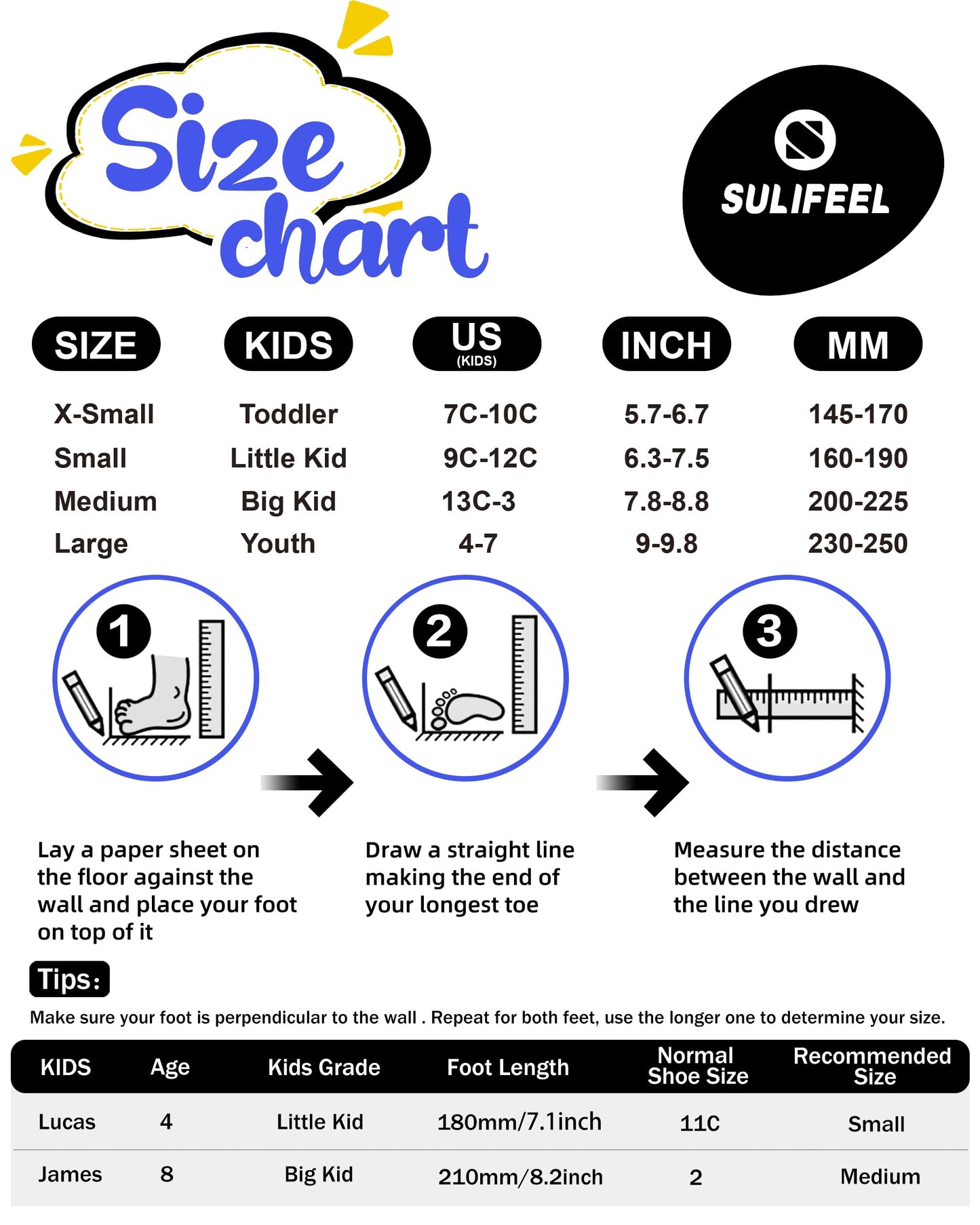 SULIFEEL Rainbow Unicorn 4 Size Adjustable Light up Roller Skates for Girls Boys for Kids Medium