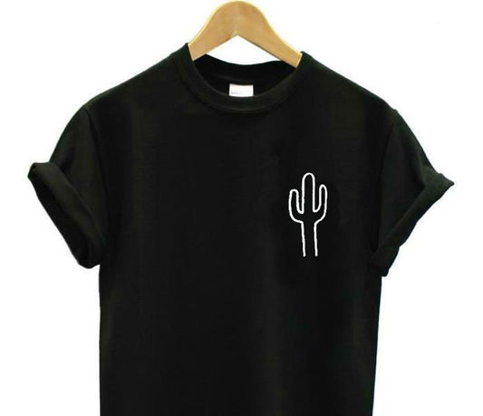 Cactus pocket Print Women tshirt Cotton Casual Funny t shirt For Lady Top Tee Hipster Drop Ship Z-758