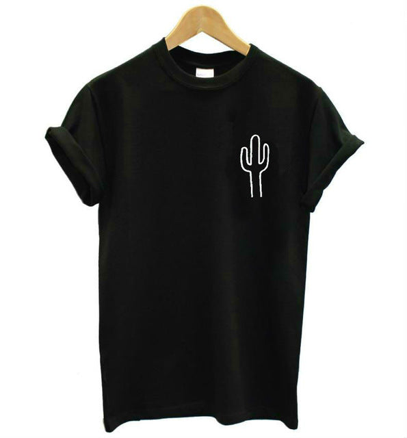 Cactus pocket Print Women tshirt Cotton Casual Funny t shirt For Lady Top Tee Hipster Drop Ship Z-758