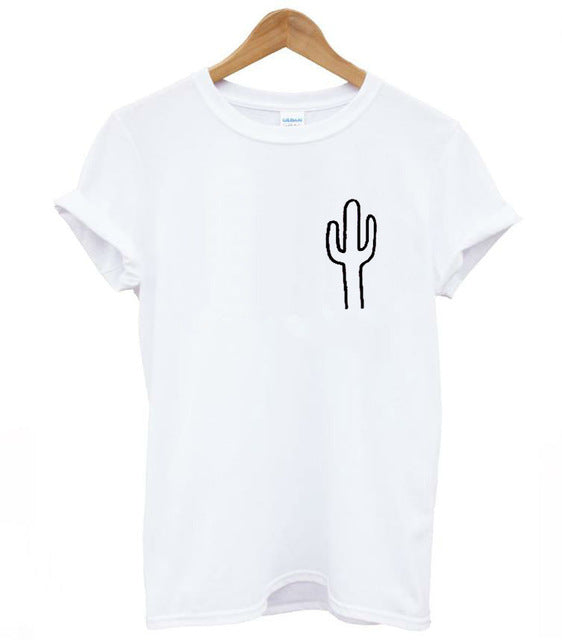 Cactus pocket Print Women tshirt Cotton Casual Funny t shirt For Lady Top Tee Hipster Drop Ship Z-758