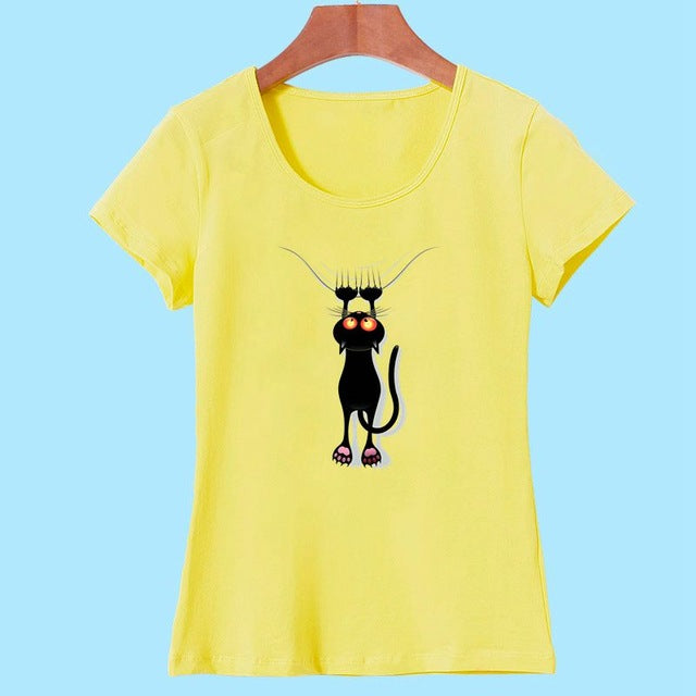 2017 Fashion kawaii T shirt Women Summer Tops Casual Cotton 3D Cat Print and Short Sleeve O-neck Vogue tshirt