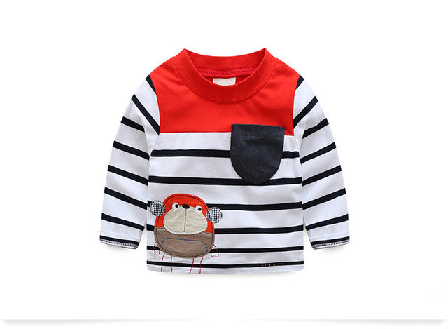 VIDMID boys t-shirt long sleeves children's t-shirts autumn cartoon kids shirts for boys clothes cotton baby clothes boy t-shirt