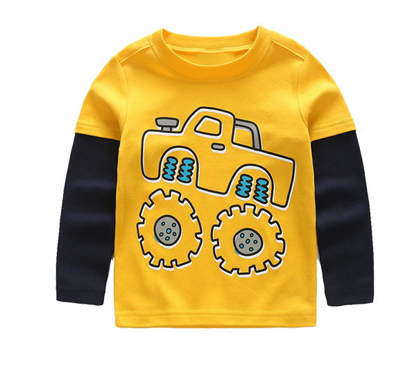 VIDMID boys t-shirt long sleeves children's t-shirts autumn cartoon kids shirts for boys clothes cotton baby clothes boy t-shirt