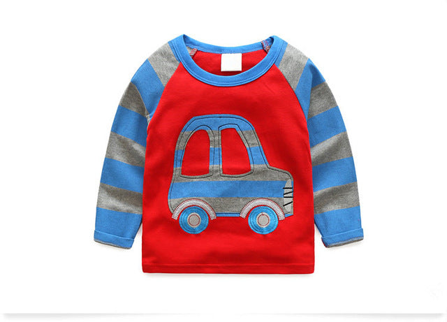 VIDMID boys t-shirt long sleeves children's t-shirts autumn cartoon kids shirts for boys clothes cotton baby clothes boy t-shirt