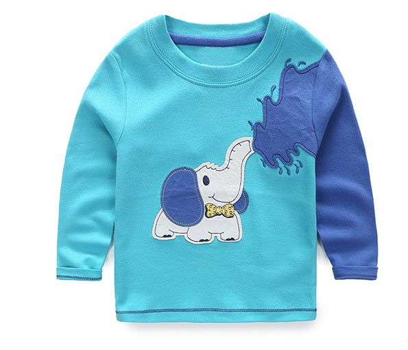 VIDMID boys t-shirt long sleeves children's t-shirts autumn cartoon kids shirts for boys clothes cotton baby clothes boy t-shirt
