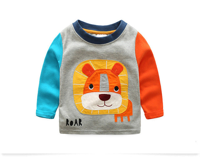 VIDMID boys t-shirt long sleeves children's t-shirts autumn cartoon kids shirts for boys clothes cotton baby clothes boy t-shirt