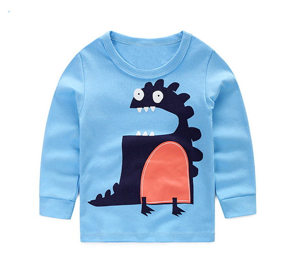 VIDMID boys t-shirt children's t-shirts autumn cartoon kids shirts for boys baby clothes boy t-shirt blouse dinosaur cars thick
