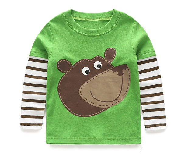 VIDMID boys t-shirt children's t-shirts autumn cartoon kids shirts for boys baby clothes boy t-shirt blouse dinosaur cars thick