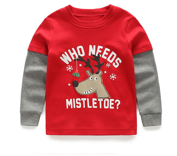 VIDMID boys t-shirt children's t-shirts autumn cartoon kids shirts for boys baby clothes boy t-shirt blouse dinosaur cars thick