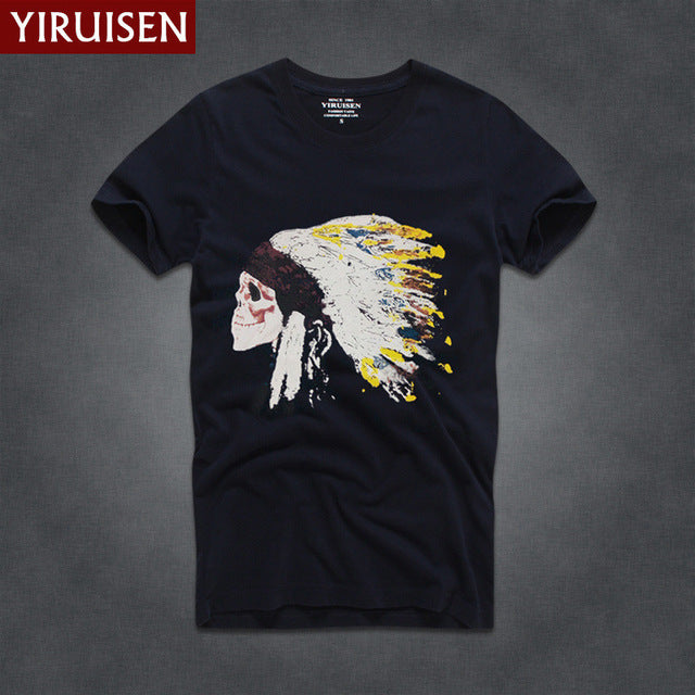 Mens T Shirts Fashion 2017 YiRuiSen Brand Men Short Sleeve T Shirt Men Casual 100% Cotton Tshirt Tops Camisetas Hombre Camisa