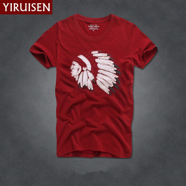 Mens T Shirts Fashion 2017 YiRuiSen Brand Men Short Sleeve T Shirt Men Casual 100% Cotton Tshirt Tops Camisetas Hombre Camisa