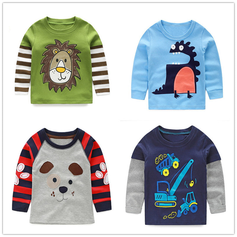 VIDMID boys t-shirt long sleeves children's t-shirts autumn cartoon kids shirts for boys clothes cotton baby clothes boy t-shirt