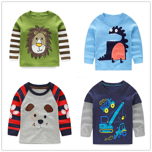 VIDMID boys t-shirt long sleeves children's t-shirts autumn cartoon kids shirts for boys clothes cotton baby clothes boy t-shirt