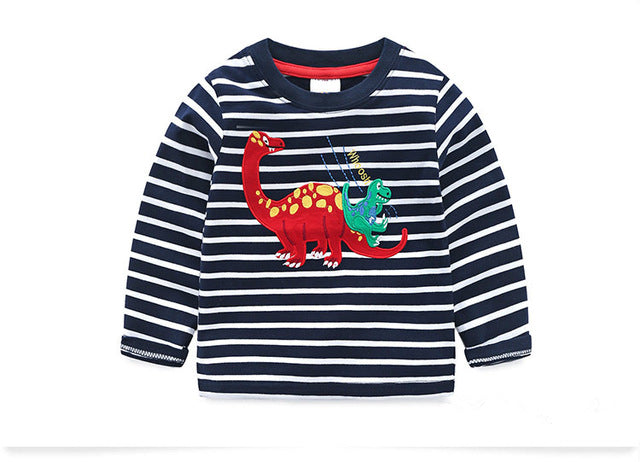 VIDMID boys t-shirt long sleeves children's t-shirts autumn cartoon kids shirts for boys clothes cotton baby clothes boy t-shirt