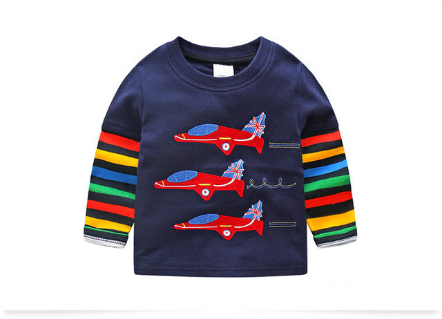 VIDMID boys t-shirt long sleeves children's t-shirts autumn cartoon kids shirts for boys clothes cotton baby clothes boy t-shirt
