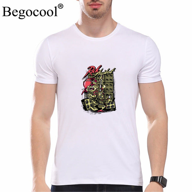 Begocool t shirts men 2018 summer cool t-shirt funny skull diy personalized fashion tees tshirt white black ZHUDA001T