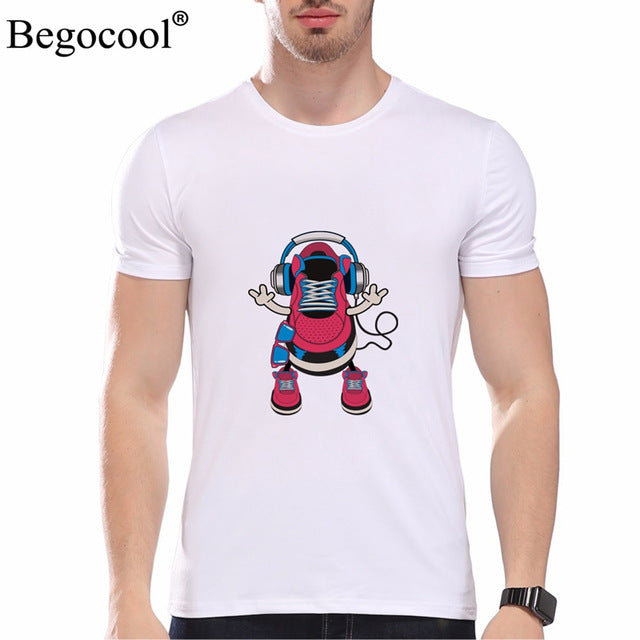 Begocool t shirts men 2018 summer cool t-shirt funny skull diy personalized fashion tees tshirt white black ZHUDA001T