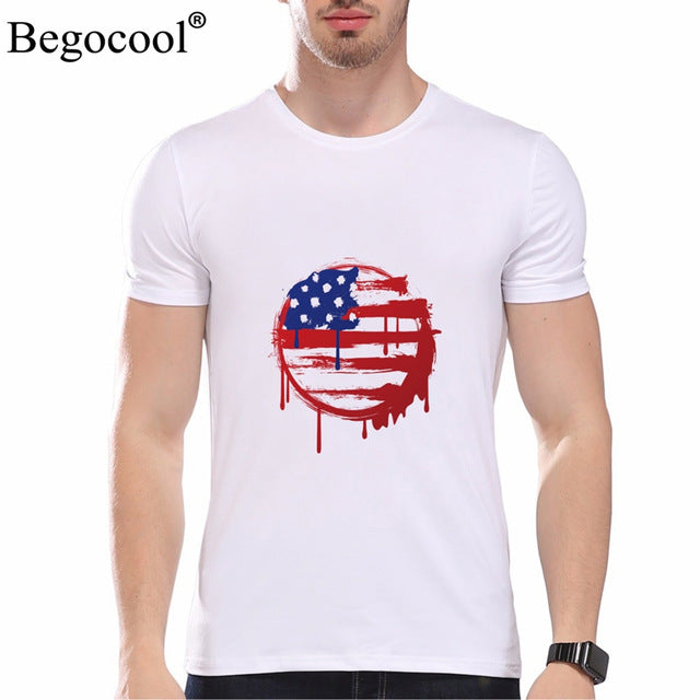 Begocool t shirts men 2018 summer cool t-shirt funny skull diy personalized fashion tees tshirt white black ZHUDA001T