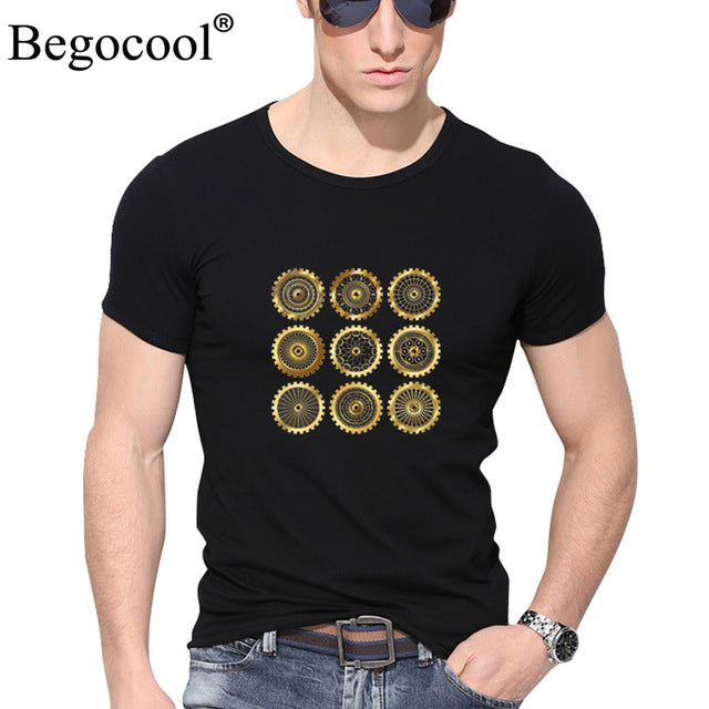 Begocool t shirts men 2018 summer cool t-shirt funny skull diy personalized fashion tees tshirt white black ZHUDA001T
