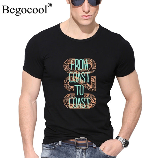Begocool t shirts men 2018 summer cool t-shirt funny skull diy personalized fashion tees tshirt white black ZHUDA001T