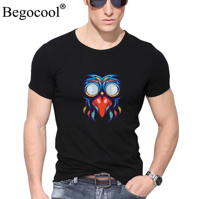 Begocool t shirts men 2018 summer cool t-shirt funny skull diy personalized fashion tees tshirt white black ZHUDA001T