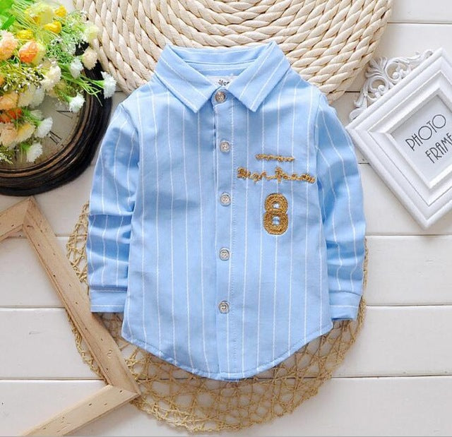 2017 Baby Boy Spring Cotton Printing Floral Shirts Children Long-Sleeved Blouses Tops Kids Long Sleeve Shirts