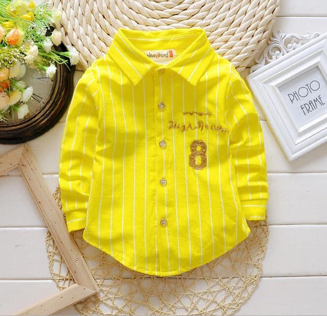2017 Baby Boy Spring Cotton Printing Floral Shirts Children Long-Sleeved Blouses Tops Kids Long Sleeve Shirts