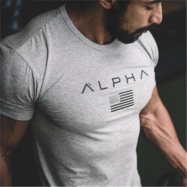 2017 new men cotton Short sleeve t shirt Fitness bodybuilding shirts Crossfit male Brand tee tops Fashion t-shirt men costume
