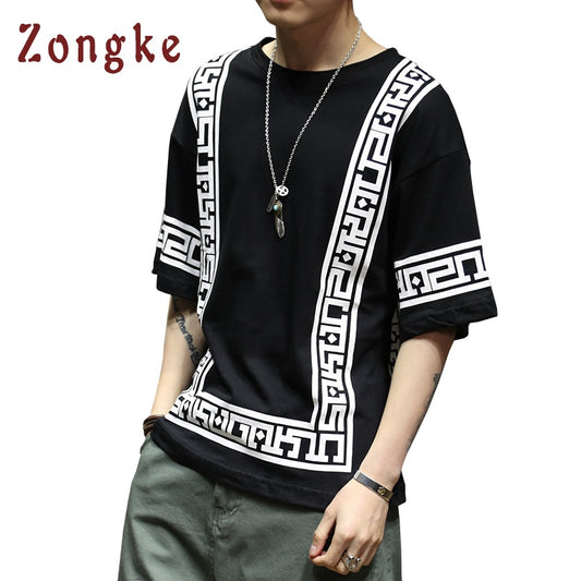 2018 New Chinese National Style T Shirt Men Half Sleeve tshirt Mens T-Shirt Camisetas Hombre Funny T Shirts tee shirt homme 5XL
