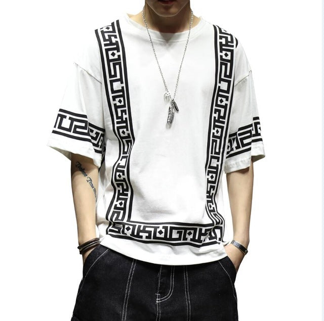 2018 New Chinese National Style T Shirt Men Half Sleeve tshirt Mens T-Shirt Camisetas Hombre Funny T Shirts tee shirt homme 5XL