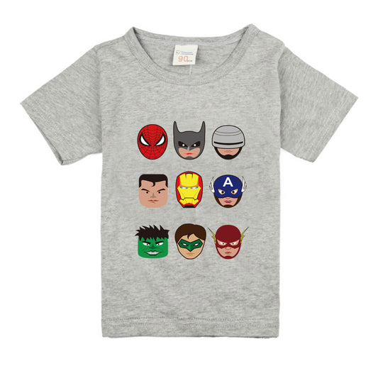 12M-8years Toddler boys Spiderman t shirt superman new summer cotton children kids shorts baby boys girls tops tees t shirt
