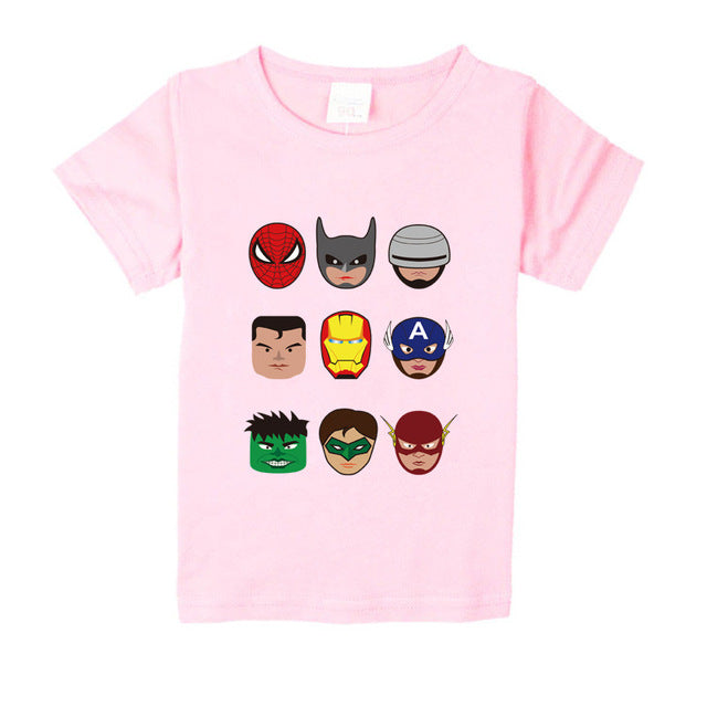12M-8years Toddler boys Spiderman t shirt superman new summer cotton children kids shorts baby boys girls tops tees t shirt