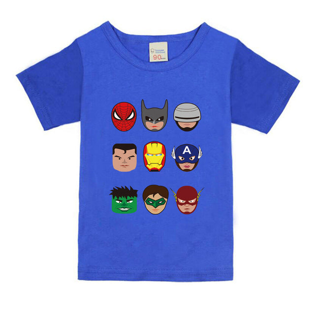 12M-8years Toddler boys Spiderman t shirt superman new summer cotton children kids shorts baby boys girls tops tees t shirt