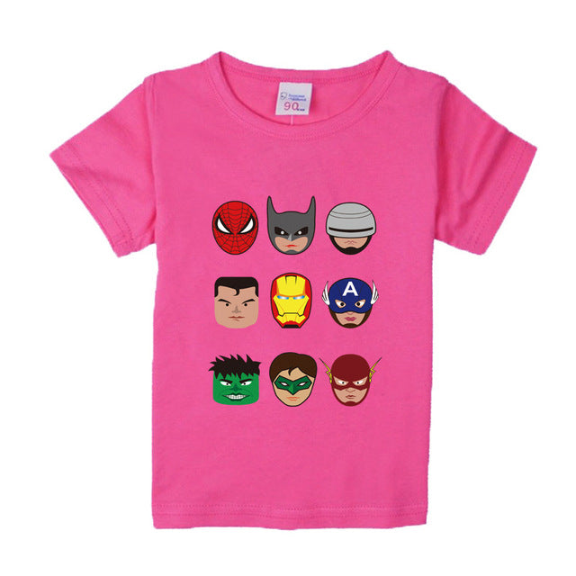 12M-8years Toddler boys Spiderman t shirt superman new summer cotton children kids shorts baby boys girls tops tees t shirt