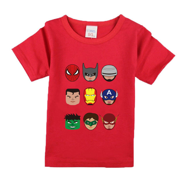 12M-8years Toddler boys Spiderman t shirt superman new summer cotton children kids shorts baby boys girls tops tees t shirt