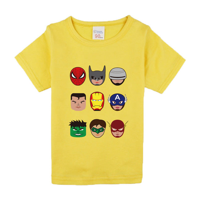 12M-8years Toddler boys Spiderman t shirt superman new summer cotton children kids shorts baby boys girls tops tees t shirt